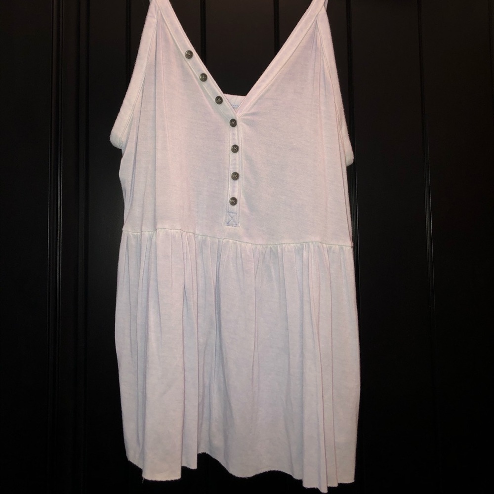Soft & Sexy. Light blue tank.